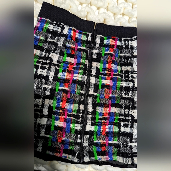 Milly Size 4 Couture Tweed Zip Back Skirt - Picture 4 of 5